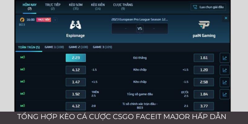Cá Cược CSGO FACEIT Major - Chiến Thuật Cược Bất Bại 2 Trang Chủ Jun88.com #1 Việt Nam Tổng hợp kèo cá cược CSGO hấp dẫn nhất