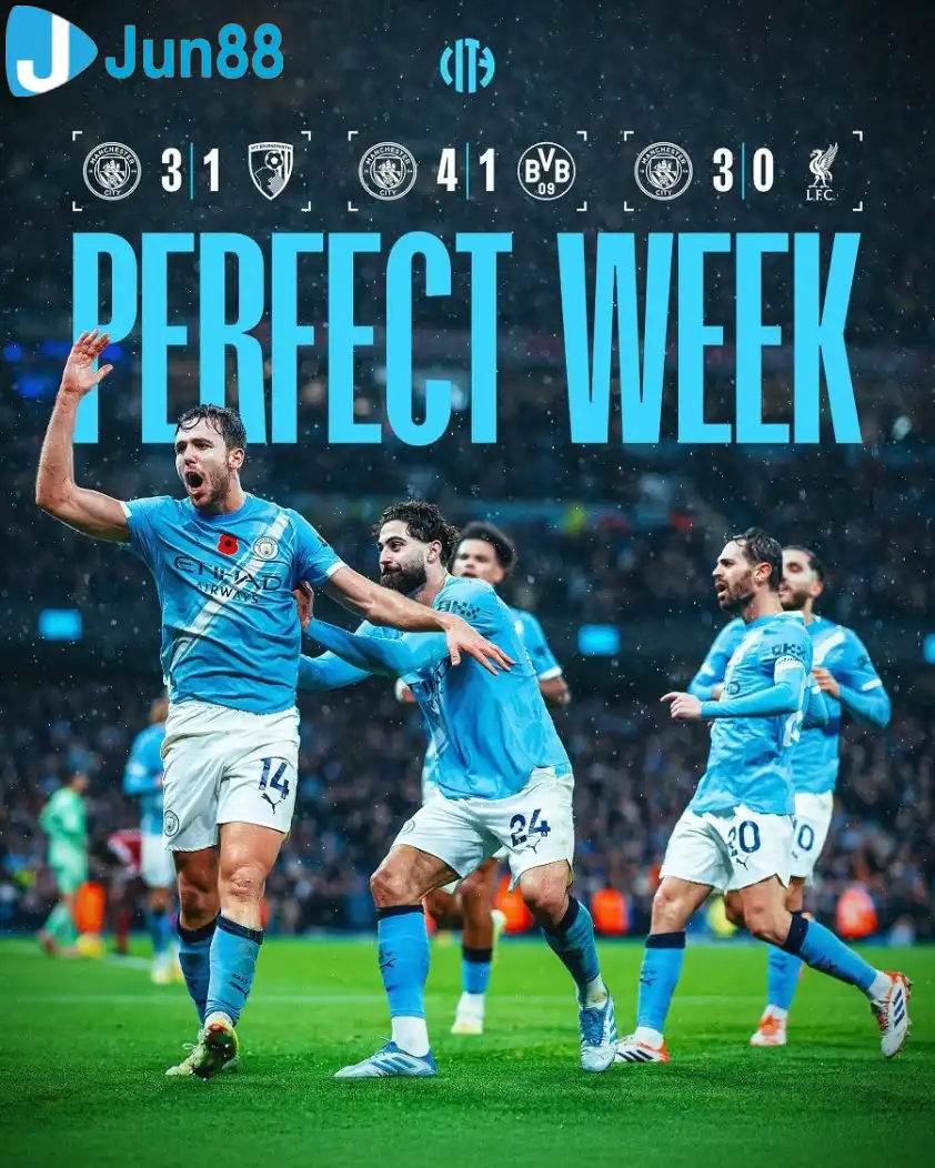 Chuỗi thắng ấn tượng của Man City. (Ảnh: CLB)